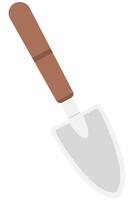 Mini shovel flat icon isolated on white background. vector