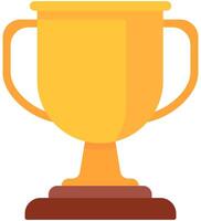 Trophy cup flat icon isolated on white background. vector