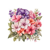 buquê de flores em aquarela png