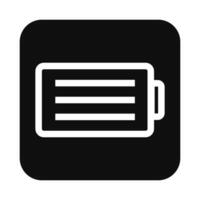 Battery icon in trendy flat design isolated on white background. vector