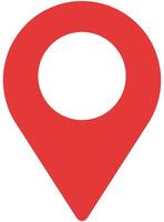 Map point flat icon design isolated on white background. vector