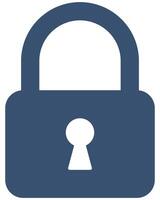 Padlock flat icon isolated on white background. vector