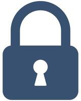 Padlock flat icon isolated on white background. vector