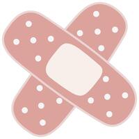 illustration cartoon icon of bandage aid medical plaster isolated on white background. vector