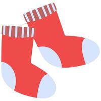 illustration flat icon pastel color socks isolated on white background. vector
