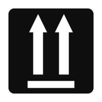 Arrow up icon isolated on white background. vector