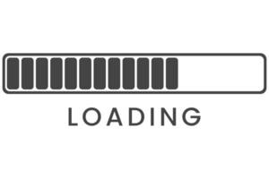 Progress loading bar icon isolated on white background. vector