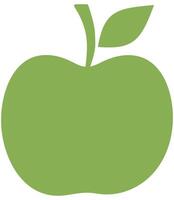 Green apple icon isolated on white background. vector