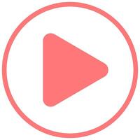 Play button flat icon isolated on white background. vector