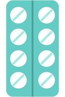 Pills flat icon isolated on white background. vector