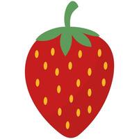 Strawberry cartoon isolated on white background. vector