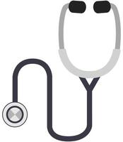 Stethoscope flat symbol illustration isolated on white background. vector