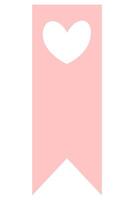 Flat ribbon adorable illustration isolated on white background. vector