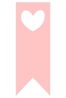 Flat ribbon adorable illustration isolated on white background. vector