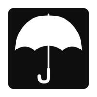 paraguas símbolo aislado en blanco antecedentes. vector