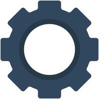 Gear flat icon isolated on white background. vector