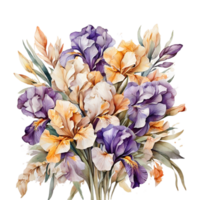 buquê de flores em aquarela png