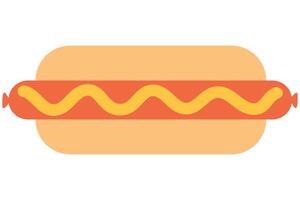 Hot dog flat icon isolated on white background. vector