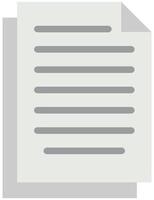 Documents papers flat icon isolated on white background. vector