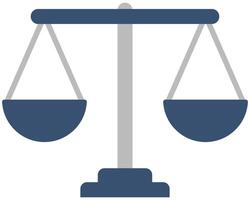 Scales of justice flat icon isolated on white background. vector