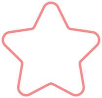 Cute star icon illustration isolated on white background. vector