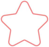 Cute star icon illustration isolated on white background. vector