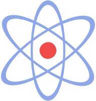 Atom flat icon isolated on white background. vector