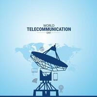 World Telecommunication Day background or banner creative design concept idea template, International Internet Day. vector