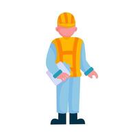 Construction worker character illustration sets vector