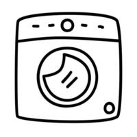 washing machine of cleaning service doodle icons vector