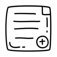 data report of medical check up with doodle icons vector