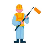 Construction worker character illustration sets vector