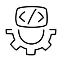 Artificial intelligence doodle icons vector