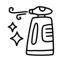 spray gun of cleaning service doodle icons vector