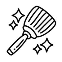 broom of cleaning service doodle icons vector