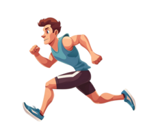 cartoon man running, cartoon character, running, cartoon character on transparent background png