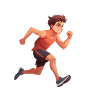 cartoon man running, cartoon character, running, cartoon character on transparent background png