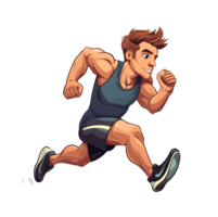 cartoon man running, cartoon character, running, cartoon character on transparent background png