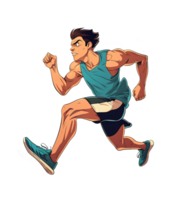 cartoon man running, cartoon character, running, cartoon character on transparent background png