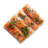 verpackt geräuchert Lachs mit Kräuter png