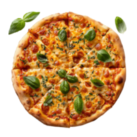 frisch Margherita Pizza mit Basilikum png