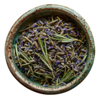 Herbal Mixture in Ceramic Bowl png
