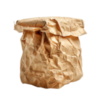 enrugado papel saco em Preto fundo png