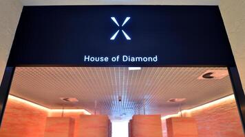 Warsaw, Poland. 11 April 2024. Sign House of Diamond. Company signboard House of Diamond. photo