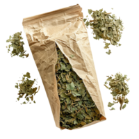 Crushed Dried Catnip with Open Packaging png