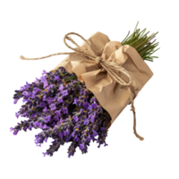 Lavender Bouquet with Rustic Wrapping png
