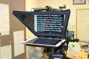 Telepromter autocue set up photo