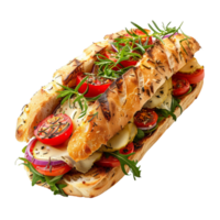 färsk gourmet baguette smörgås png