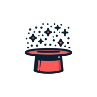 magic cap flat icon in line art stle png