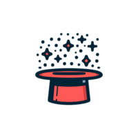 magia gorra plano icono en línea Arte estilo png